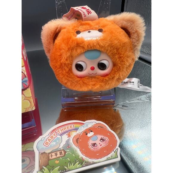 Baby Three - Tiny Animal Plush CONFIRMED “Little Apple” BEAR BB3 Little Pet - Picture 2 of 5